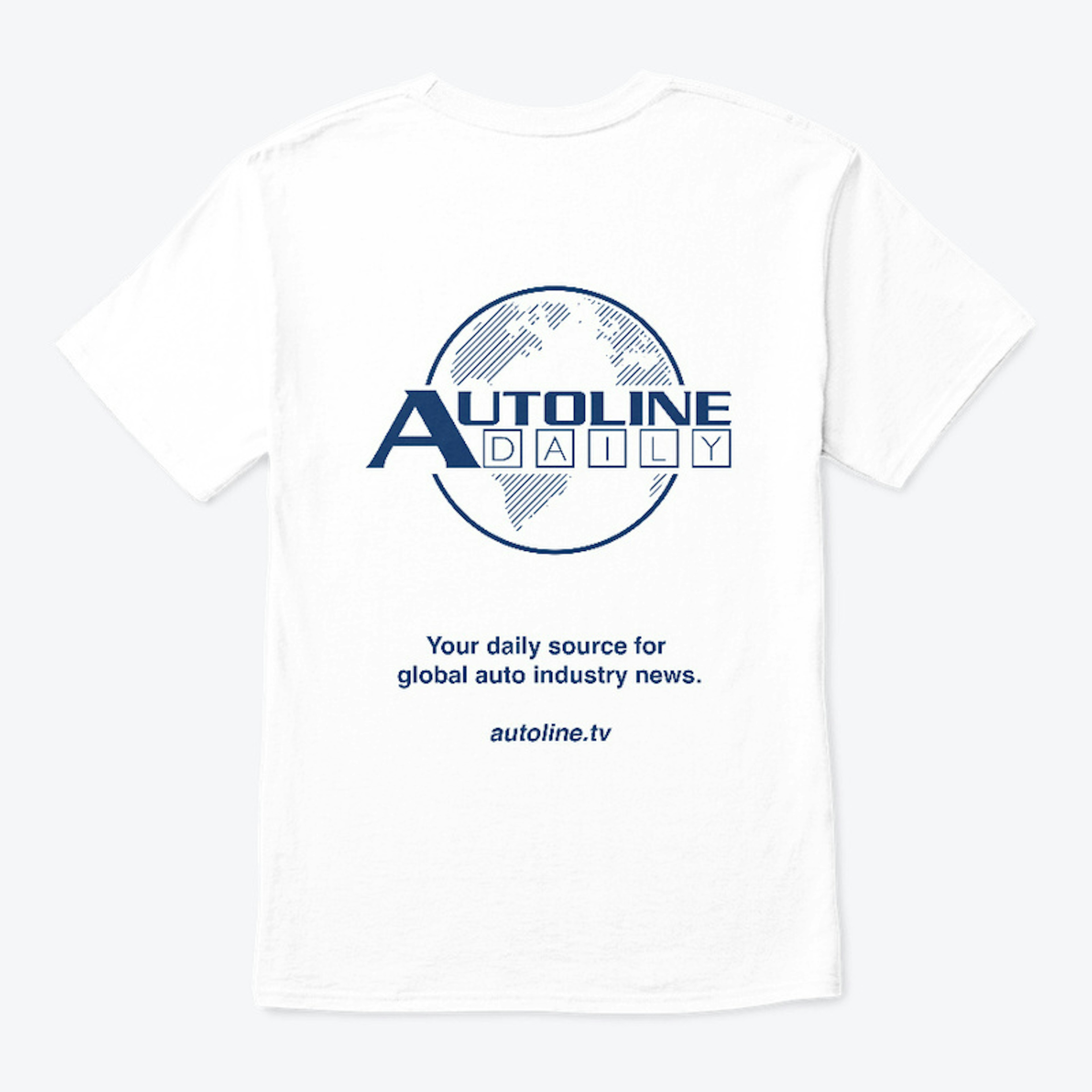 AD - White Tee with Blue